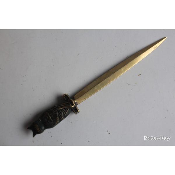Ouvre lettre Coupe papier bronze Hibou