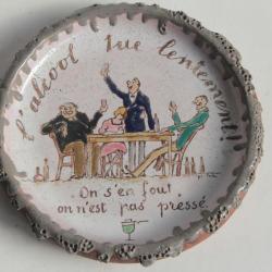 Coupelle L'Alcool tue lentement Absinthe Poterie du Vieux-Montmartre