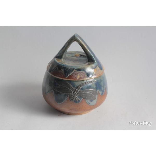 Boite grs et tain Charles GREBER Libellule Art Nouveau