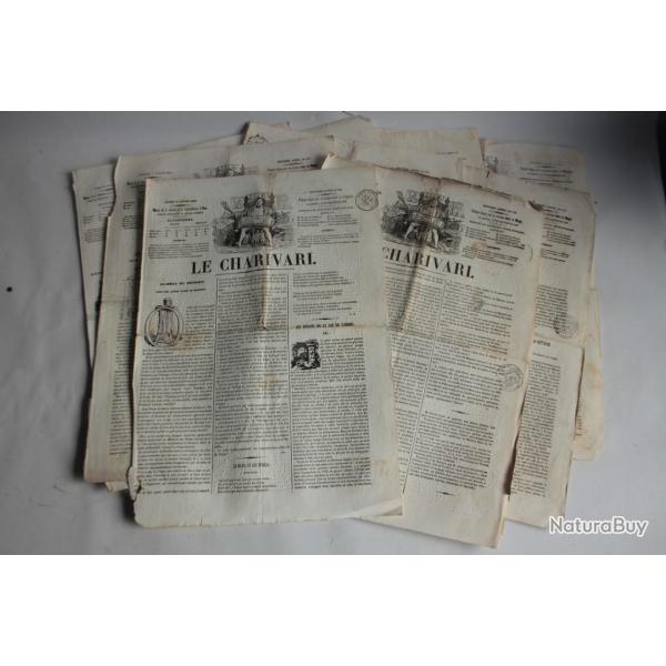 Lot 9 pages Ancien Journal Le Charivari Juillet 1840