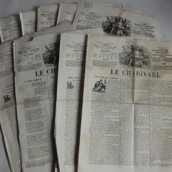 Lot 9 pages Ancien Journal Le Charivari Septembre 1840