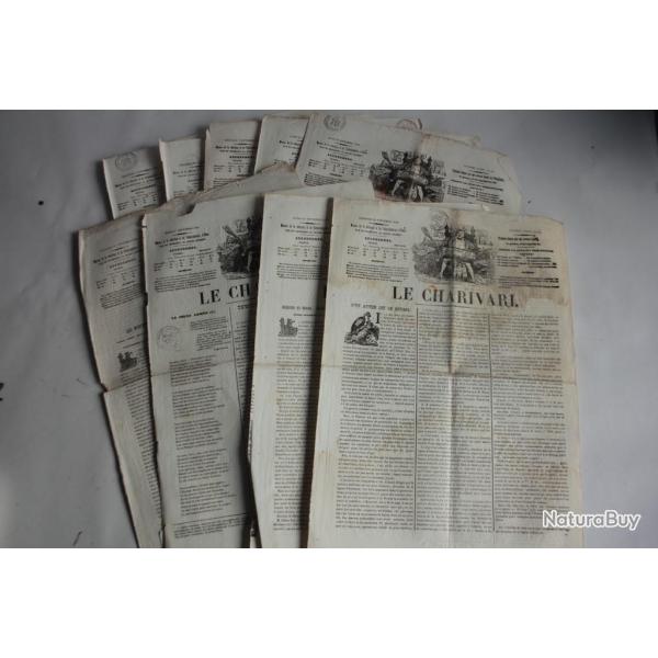 Lot 9 pages Ancien Journal Le Charivari Septembre 1840