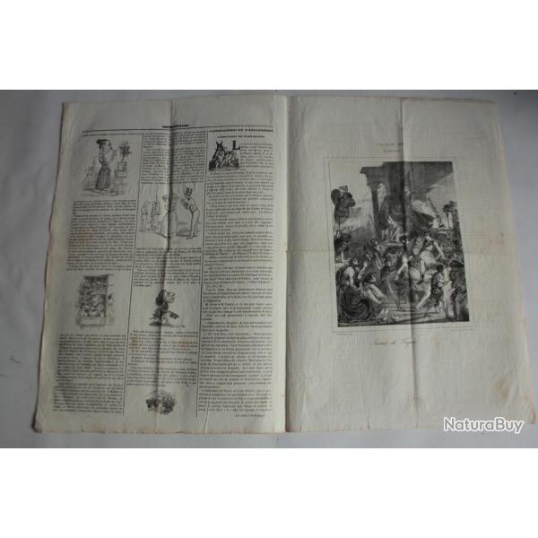 Ancien Journal Le Charivari 11 Ao�t 1840 N�224 Salon de 1840 E.Delacroix