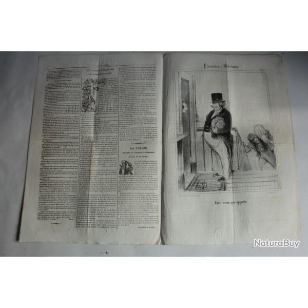 Ancien Journal Le Charivari 12 Juillet 1840 N 194 Proverbes
