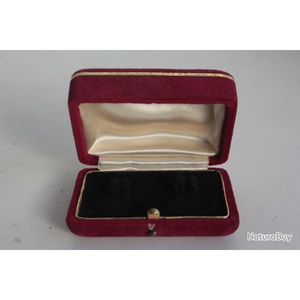 Ancien crin pour boutons de manchettes velours