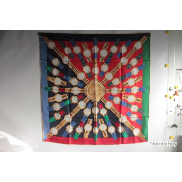 Foulard soie Montres Jean Lassale