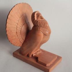 Serre livre Pigeon terre cuite Charles Art Déco