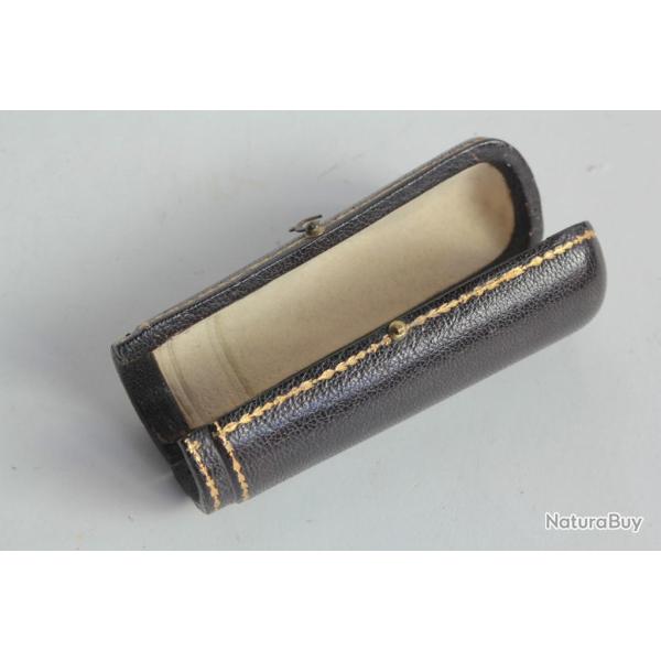 �crin pour pommeau de canne cuir dor� au fer XIXe si�cle