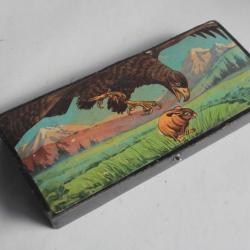 Plumier Boîte bois laqué Aigle Lapin