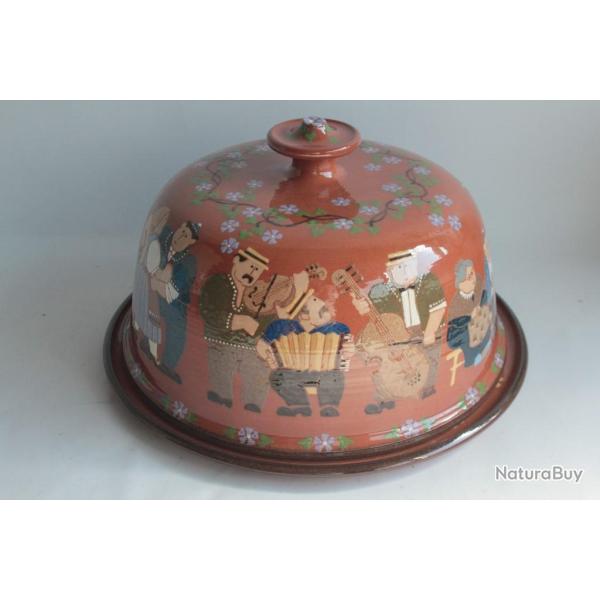 Cloche  fromage Poterie d'art Folklore Suisse Art populaire