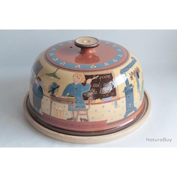 Cloche  fromage Poterie d'art Folklore Suisse Art populaire