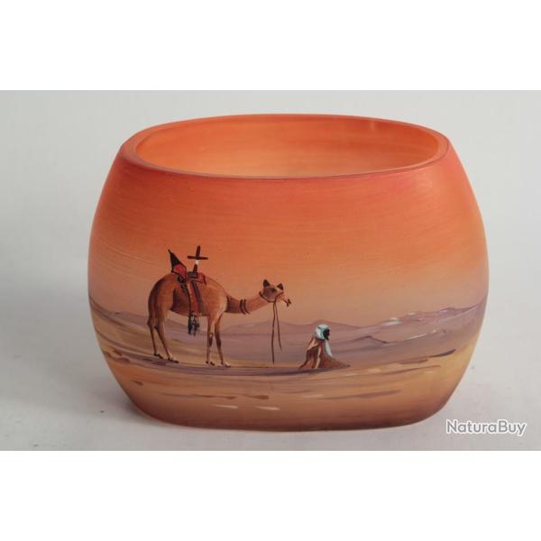 Vase maill orientaliste chameau dsert