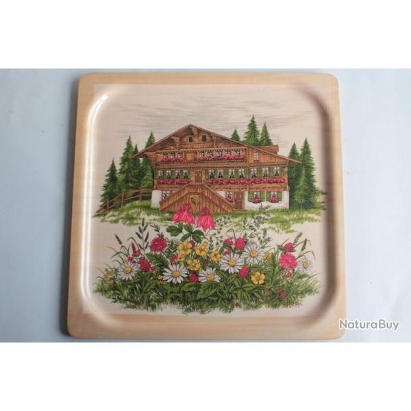 Plateau vintage mlamine Chalet Suisse Platex