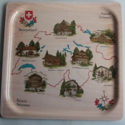 Plateau vintage mélamine Suisse Platex