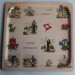 Plateau vintage mélamine Suisse Platex