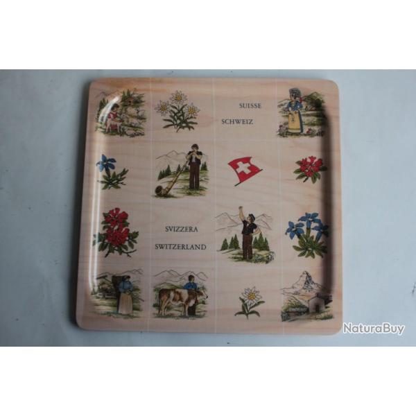 Plateau vintage mlamine Suisse Platex