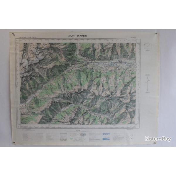 Ancienne Carte IGN Mont d'Ambin 1/50000 type 1922