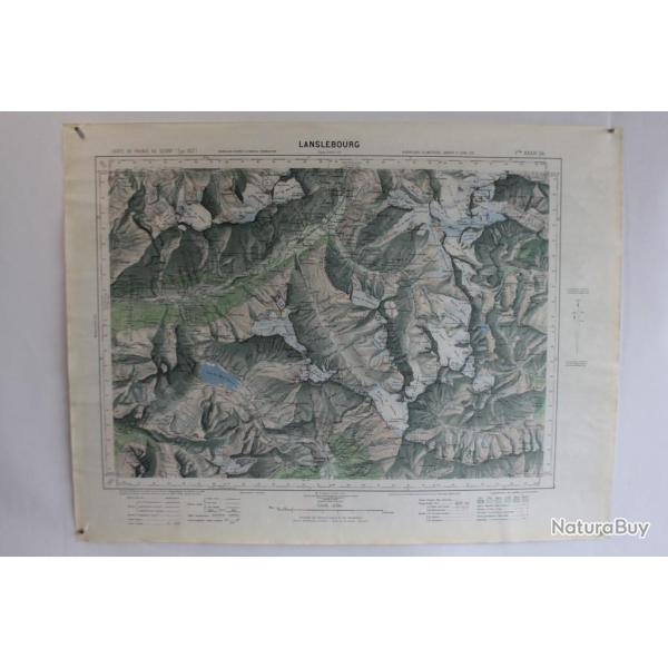 Ancienne Carte IGN Lanslebourg 1/50000 type 1922