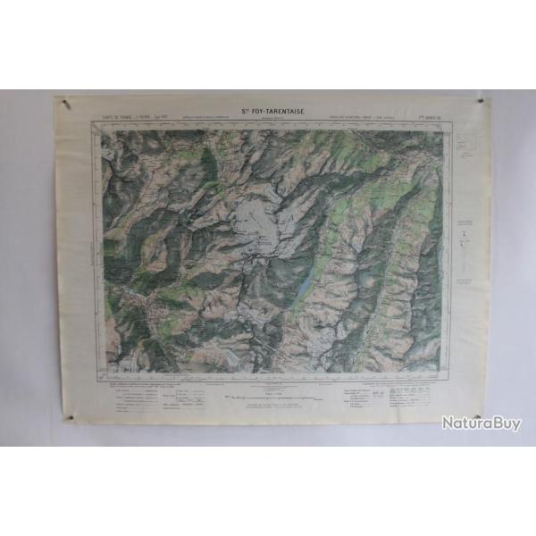 Ancienne Carte IGN Ste Foy - Tarentaise 1/50000 type 1922
