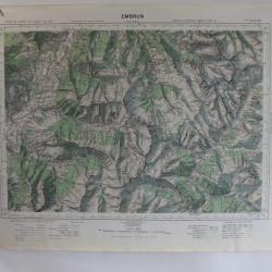 Ancienne Carte IGN Embrun 1/50000 type 1922