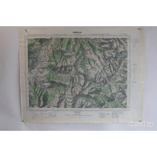 Ancienne Carte IGN Embrun 1/50000 type 1922