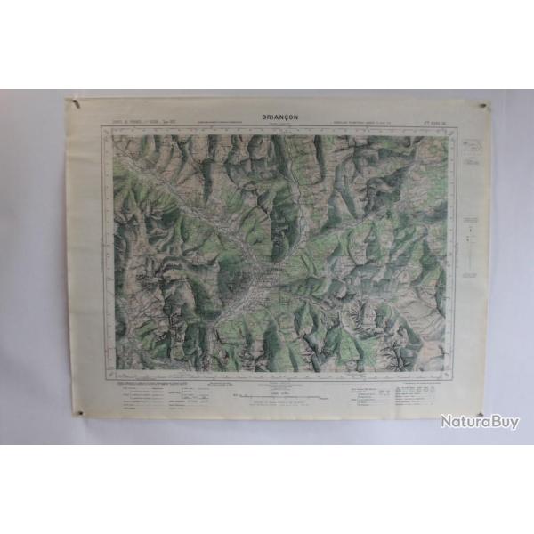 Ancienne Carte IGN Brian�on 1/50000 type 1922