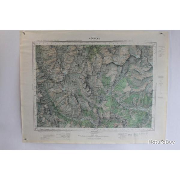 Ancienne Carte IGN N�vache 1/50000 type 1922