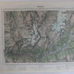 Ancienne Carte IGN Modane 1/50000 type 1922