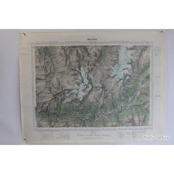 Ancienne Carte IGN Modane 1/50000 type 1922
