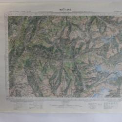 Ancienne Carte IGN Moûtiers 1/50000 type 1922