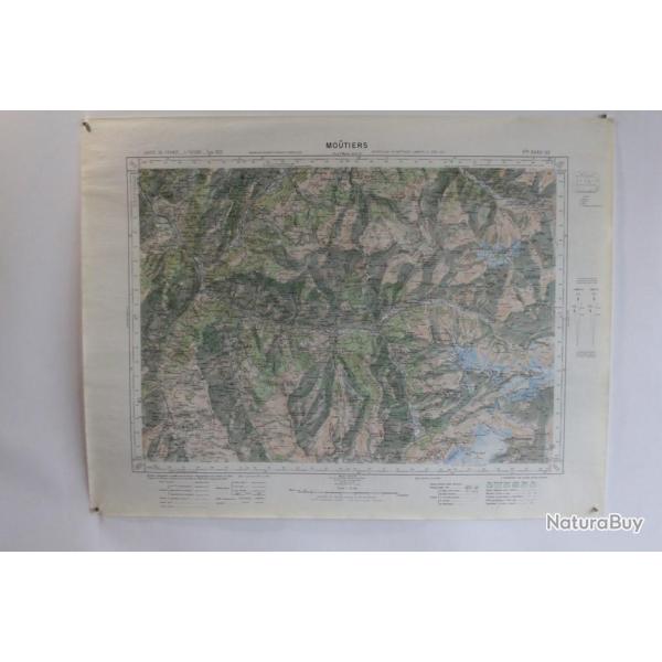 Ancienne Carte IGN Mo�tiers 1/50000 type 1922