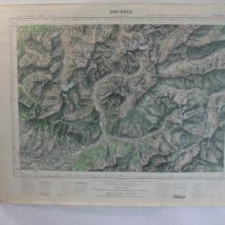 Ancienne Carte IGN Orcières 1/50000 type 1922