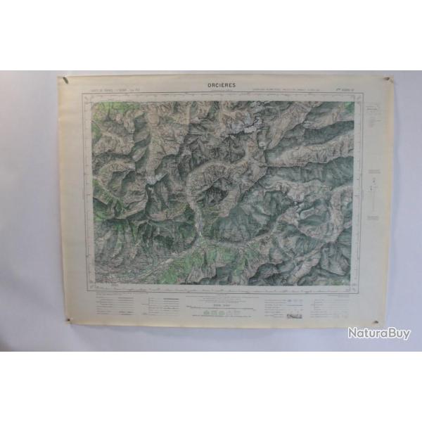 Ancienne Carte IGN Orcires 1/50000 type 1922