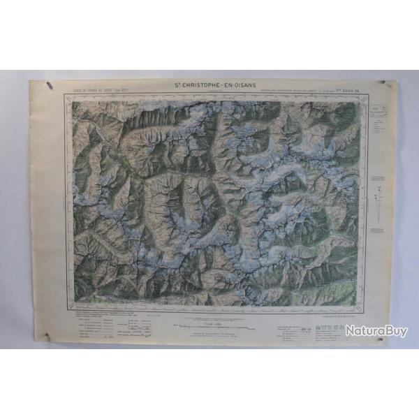 Ancienne Carte IGN Albertville 1/50000 type 1922