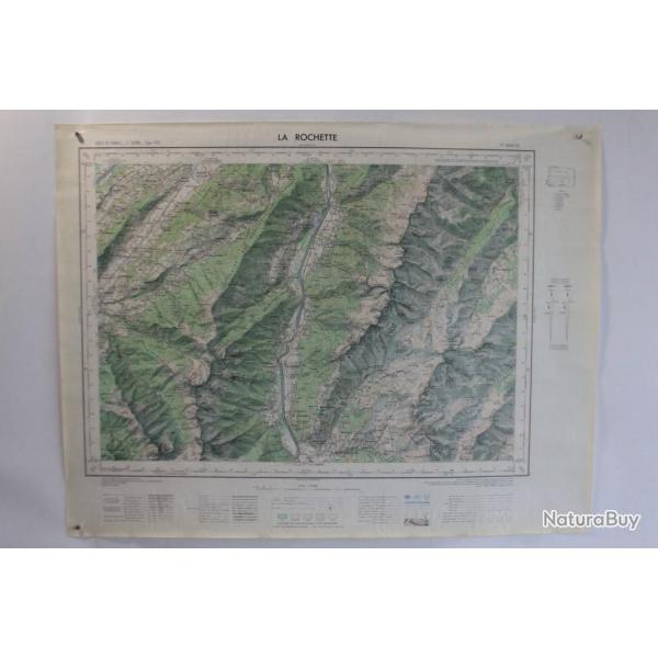 Ancienne Carte IGN La Rochette 1/50000 type 1922