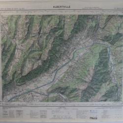 Ancienne Carte IGN Albertville 1/50000 type 1922