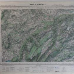 Ancienne Carte IGN Annecy - Bonneville 1/50000 type 1922