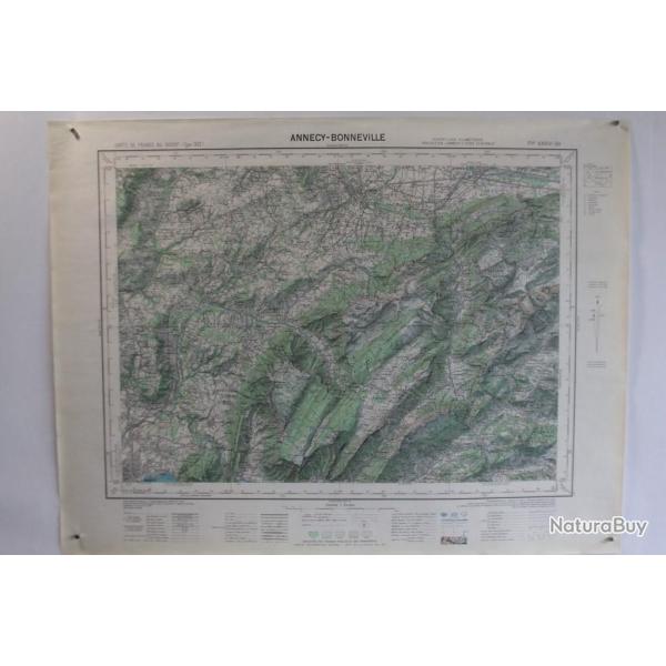 Ancienne Carte IGN Annecy - Bonneville 1/50000 type 1922