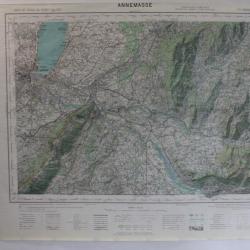 Ancienne Carte IGN Chambéry 1/50000 type 1922
