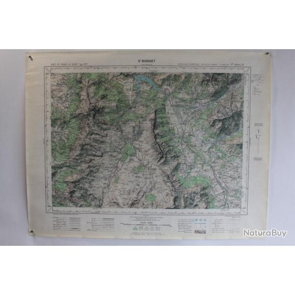Ancienne Carte IGN St Bonnet 1/50000 type 1922