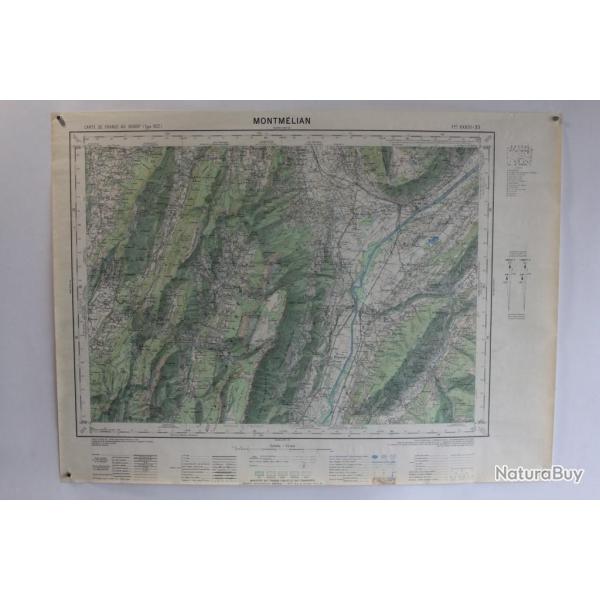 Ancienne Carte IGN Montm�lian 1/50000 type 1922
