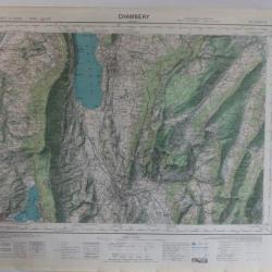 Ancienne Carte IGN Chambéry 1/50000 type 1922