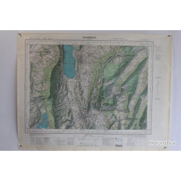 Ancienne Carte IGN Chambry 1/50000 type 1922