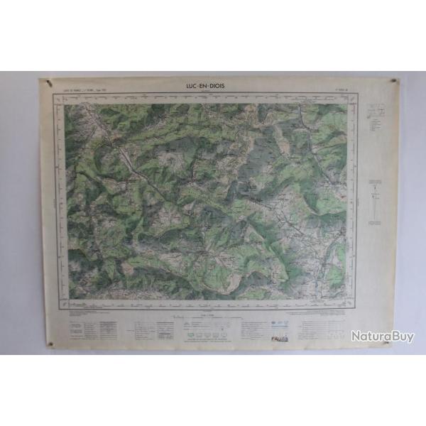 Ancienne Carte IGN Luc-en-Diois 1/50000 type 1922