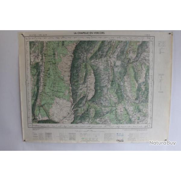 Ancienne Carte IGN La Chapelle-en-Vercors 1/50000 type 1922