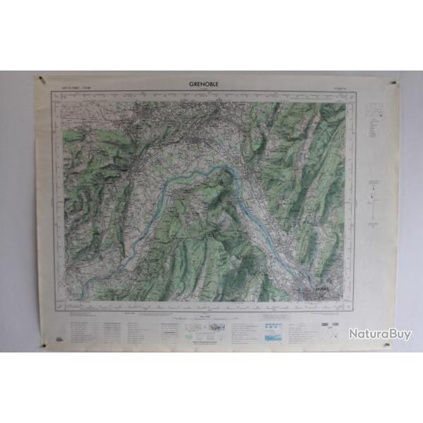 Ancienne Carte IGN Grenoble 1/50000 type 1922
