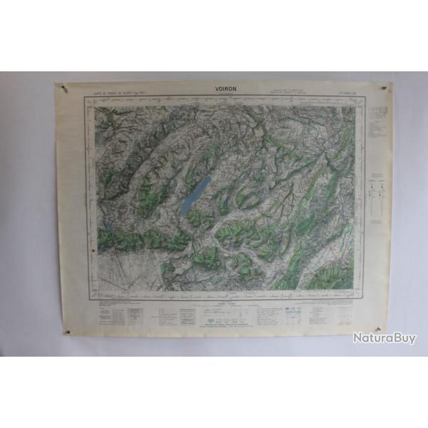 Ancienne Carte IGN Voiron 1/50000 type 1922