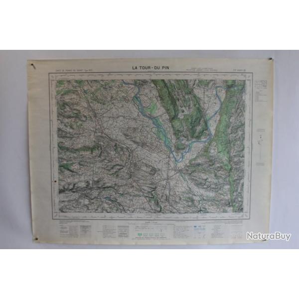 Ancienne Carte IGN La Tour du Pin 1/50000 type 1922