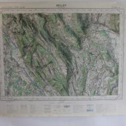 Ancienne Carte IGN Belley 1/50000 type 1922