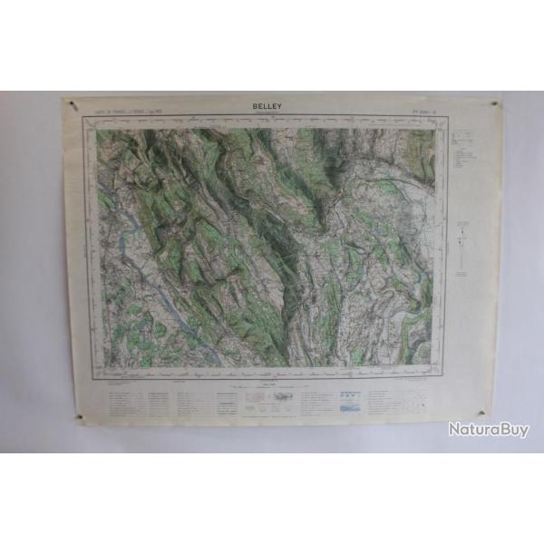 Ancienne Carte IGN Belley 1/50000 type 1922